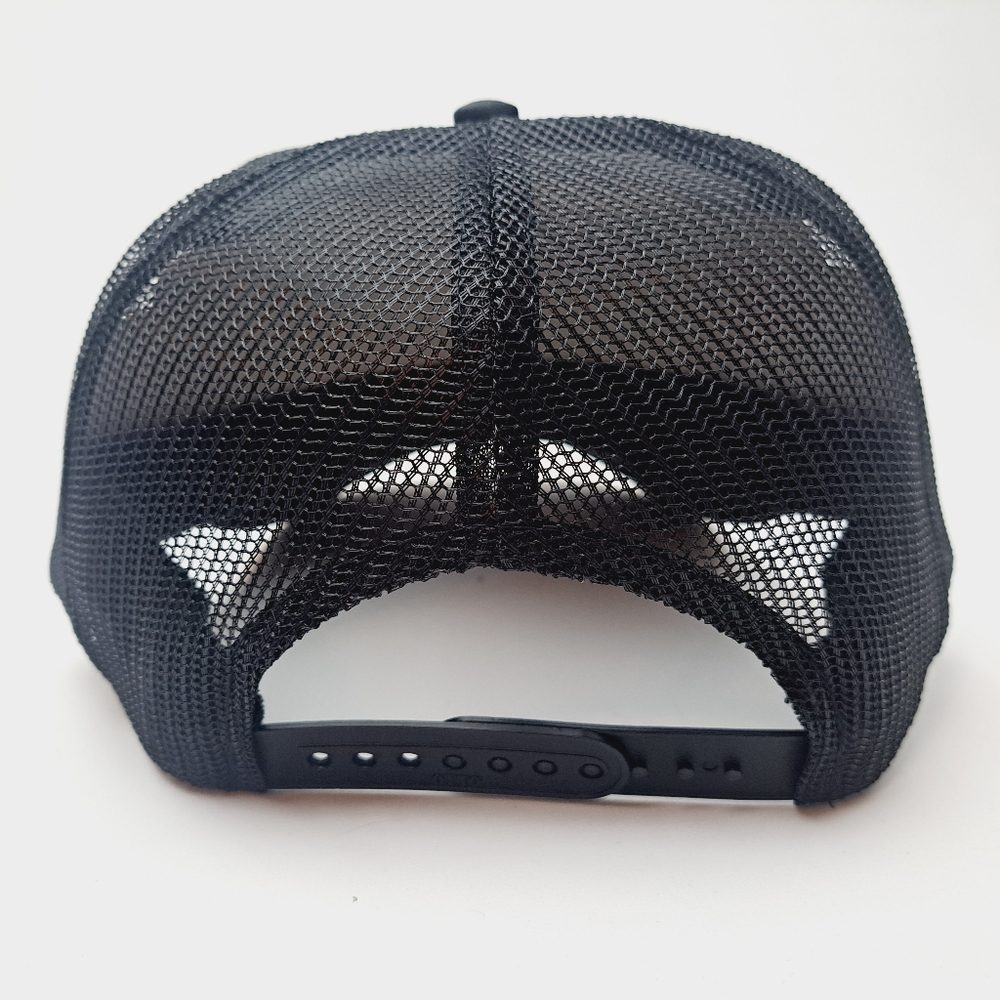 Waylon Jennings Foam Trucker Mesh Snapback Black Hat Cap - Picture 4 of 4